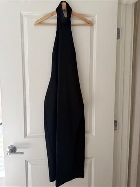 Tobi Black Halter Midi Dress